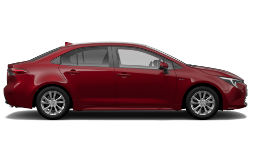 A red Toyota Corolla Sedan.