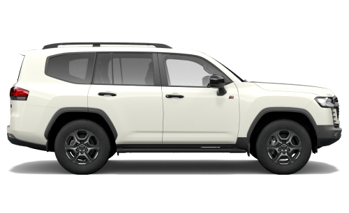 A white Toyota LandCruiser 300.